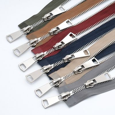 2 Wege Offene Ende Normal Zähne MetallverschlüsseFür Lederjacke