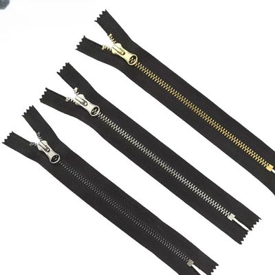 # 5 normale Zähne, 20 cm Silbermetall Schließverschluss Zähne Reißverschluss DALH Schieberegler