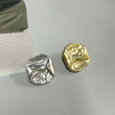 9MM Designer Silber Gold Nähmantel Perle Luxus Winter Strass Metallknöpfe für Kleidung