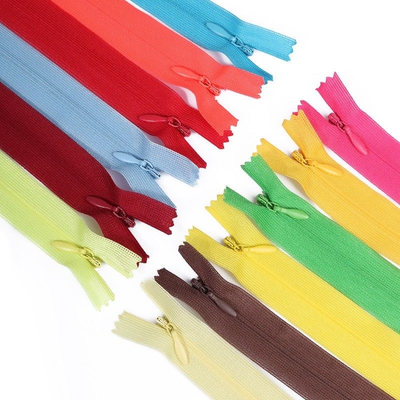 Nylon Spitze Unsichtbarer Reißverschluss Farbiger Fleck Kissen Kissen Plastik Reißverschluss