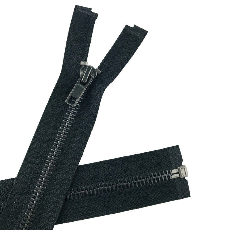 Großhandel 5# Offener End Mehrfarbiger Custom Farbmetall Reißverschluss Pistole Schwarze Zähne Goldmetall Jacke Reißverschluss